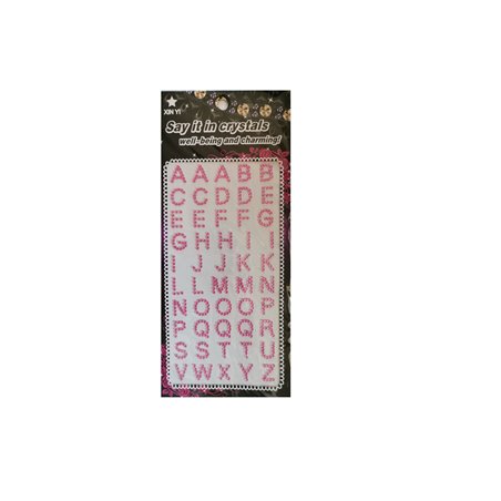 Alphabet Stickers - Crystal (Pink)