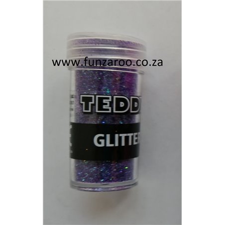 Teddy Glitter Shaker - Rainbow Purple (8g)