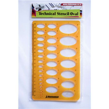 Statesman Technical Stencil - Oval