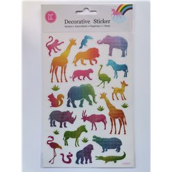 Stickers - Glitter Foil - Wild Animals