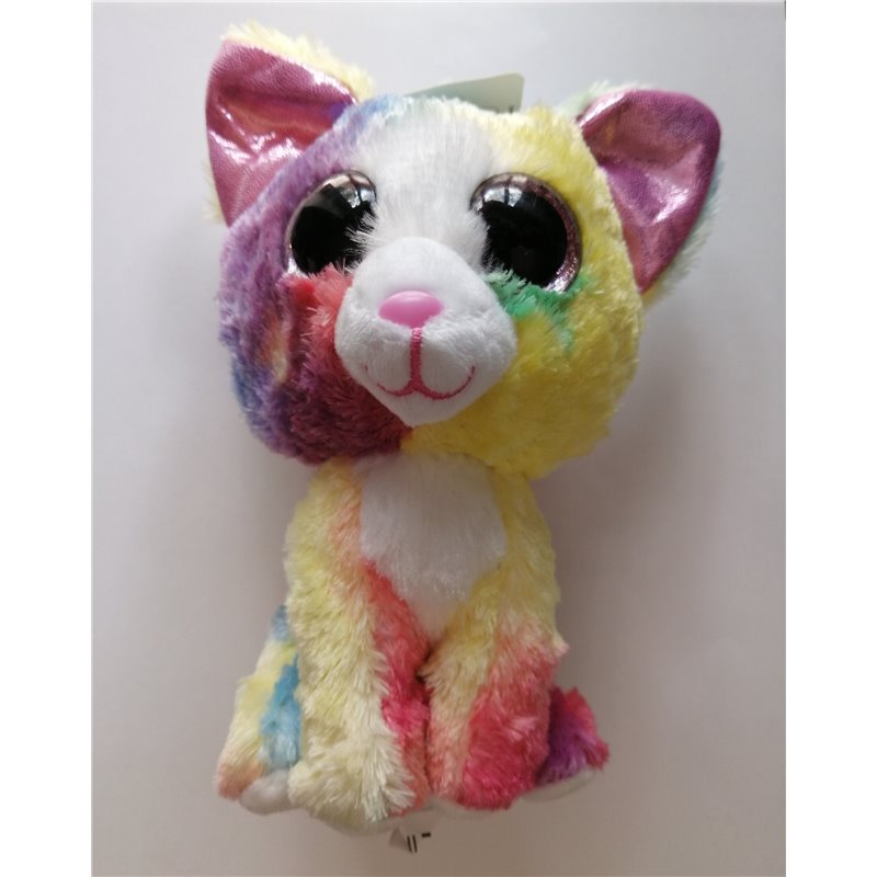 Plush Rainbow Fox - Big Eyes (15cm) - Similar to Ty Beanie Boos