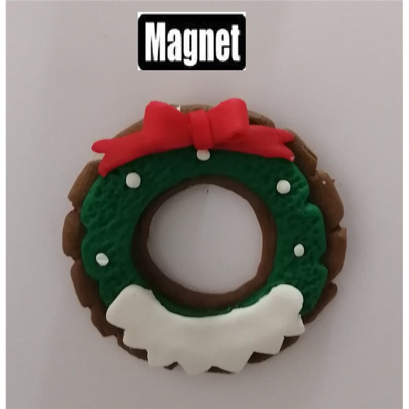 Christmas Cookie Fridge magnets - Wreath