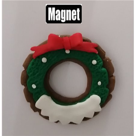 Christmas Cookie Fridge magnets - Wreath