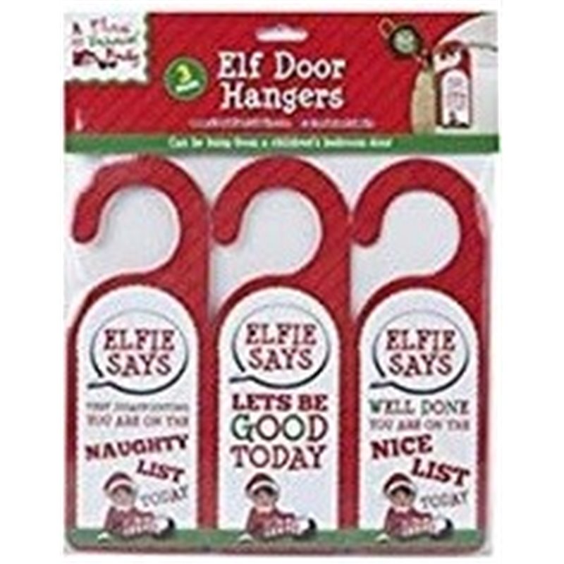 Elves Behavin' Badly - Elf Door Hangers - Elfie Says (3 Pack)