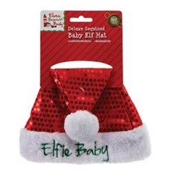 Elves Behavin' Badly - Deluxe Sequined Baby Elf Hat (Baby/Toddler)